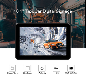 10.1 inch Xe tựa đầu màn hình với ghế sau IPS màn hình Android <span class=keywords><strong>7</strong></span>.1 vật liệu kim loại và CMS thiết bị quảng cáo - Product Image 3