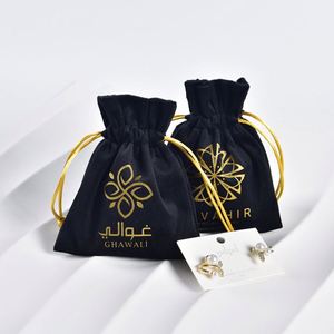 Bolsas de Terciopelo Reciclables de Alta Calidad, Color y Tamaño Personalizados, Bolsa para Joyería, Paquete de Regalo con Logotipo Personalizado, Cierre con Cordón - Product Image 4