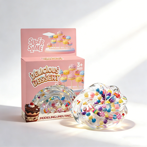 ชุดทำสไลม์ขนมหวานใสและสไลม์เนย พร้อมดินน้ำมันสำหรับปั้น สนุกกับการละลายและสร้างสรรค์ ของเล่นสไลม์ DIY สำหรับเด็ก ขายส่งจำนวนมาก - Product Image 1