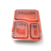Récipient de stockage de nourriture en plastique jetable étanche à l'air et à 3 compartiments pour micro-ondes