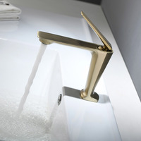 Mélangeur d'eau à poignée unique noir robinet de lavabo de salle de bain en cuivre