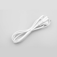 Kabel Daya AC IEC C7 Ke Eropa EU Soket Kabel 2 Pin untuk Lampu Meja Adaptor Printer Speaker Kabel 8 Akhir Putih
