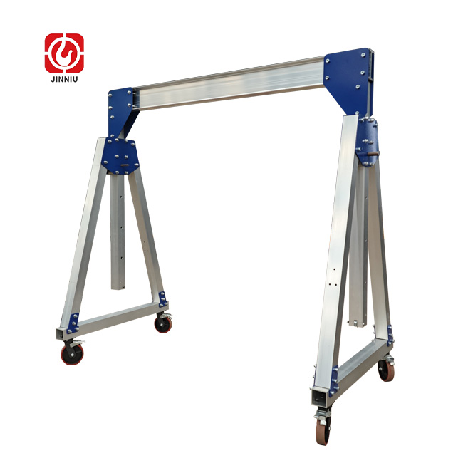 CE ISO Factory Workshop 1T 2T Portal Crane Alloy Light Weight Small Portable Gantry Crane