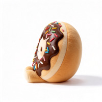 Peluche Donut Rembourrée Faite à la Main 10cm 15cm 20cm, Poupée en Peluche Donut Personnalisée, Porte-clés en Peluche