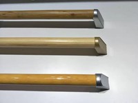 Main courante murale au design moderne, couleur bois, avec LED en option, support en aluminium, protection de sécurité, barre d'appui