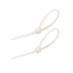 Fournisseur taïwanais KSS Attaches de câble en nylon 66 libérables 2,5 mm X 100 mm Blanc Utilisation industrielle Gestion des câbles Agrégation de fils - Product Image 1