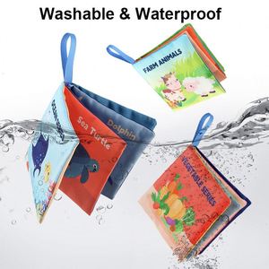 Enfant en bas âge bébé livres en tissu éducation précoce jouet activité froissé tissu livre lavable enfants apprentissage précoce livre sensoriel poussette jouets - Product Image 5