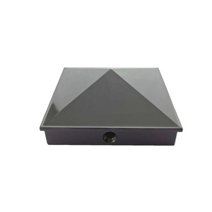 Tapa de aluminio negro brillante para el hogar JYD con perforación para poste cuadrado ()-Accesorios de poste - Product Image 1