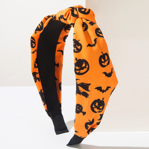 Diadema con Nudos Estilo Europeo-Americano para Halloween, con Estampado de Calabaza, Murciélago, Calavera y Araña, para Mujeres, Fiestas, Cosplay - Product Image 3