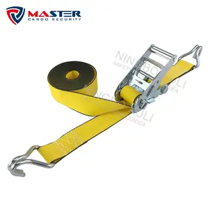 2" x 15' 1667lbs wll 5000lbs breaking strength heavy duty J hook ratchet tie down straps