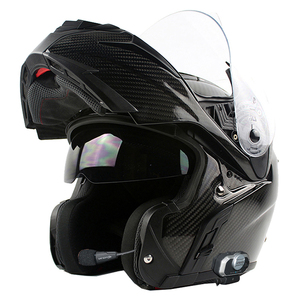 Helmetscarbon หมวกกันน็อกมอเตอร์ไซค์,หมวกกันน็อกมอเตอร์ไบค์แบบเลนส์คู่ราคาไม่แพงหมวกกันน็อคมอเตอร์ไซค์ไฟเบอร์ B1 - Product Image 1