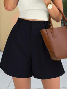 Pantalones Cortos Casuales de Alta Calidad para Mujer, Transpirables, con Cintura Elástica, Tela Suave, Comodidad Durante Todo el Día, Corte en A - Product Image 6