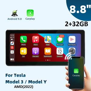 หน้าจอ MEKEDE ขนาด 10.25 นิ้ว แบบ HUD ระบบ Android สำหรับรถยนต์ <span class=keywords><strong>Tesla</strong></span> <span class=keywords><strong>Model</strong></span> 3 และ <span class=keywords><strong>Model</strong></span> <span class=keywords><strong>Y</strong></span> รองรับการเชื่อมต่อไร้สาย Android Auto, FM, AUX, DVR, เสียง และบลูทูธ - Product Image 2