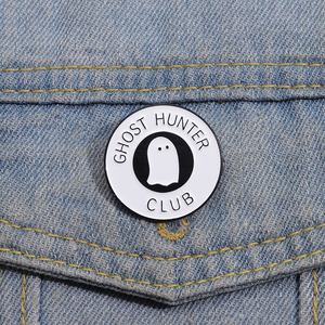 Único Ghost Hunter Club esmalte Pins solapa insignia al por mayor sombrero <span class=keywords><strong>mochila</strong></span> ropa Pins joyería regalo para amigos - Product Image 4