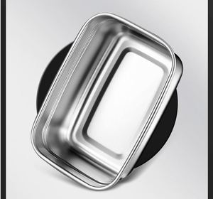 Boîte de conservation en acier inoxydable 304, boîte de rangement scellée pour réfrigérateur et congélateur, ensemble de boîtes de conservation scellées pour le camping - Product Image 5