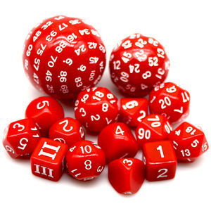 Juego de 15 Dados Poliedricos Acrílicos de Colores, de 3 y 100 Caras, Dados de Juego de Color Personalizado, Dados para Juegos de Calabozos y Dragones - Product Image 1