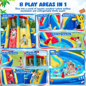 25ft <b>PVC</b> Inflatable Beach Party Water Slide for Residential & School Use Outdoor/Indoor Pool Combo Slide - Product Image 2