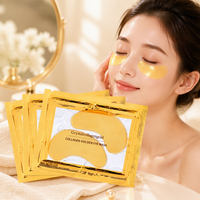 Masque pour les yeux au collagène et or 24 carats, anti-cernes et anti-rides, marque privée, vente chaude