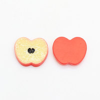 100 stuks 16mm appelvormige platte harscharms, fruit hars cabochons voor slime benodigdheden, telefoonhoesje decoratie, DIY knutselwerk accessoires