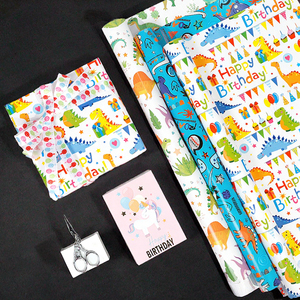 High Quality Wholesale 80g Christmas Art <b>Paper</b> 43*300cm Disposable Silicone Luxury Custom Birthday Gift <b>Wrapping</b> <b>Paper</b> Roll - Product Image 3