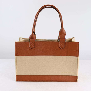 Bolsos de Mano de Fieltro Personalizados para Mujer, Bolsos de Mano Grises de Fieltro, Bolsos de Fieltro Grandes Reutilizables, Bolsos de Compras - Product Image 1