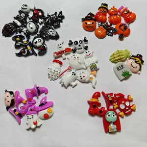 Mix Halloween Play Toy Resin Flat Back Ghost Hand Pumpkin RIP Holiday Home Handicraft Ornament Jewelry Making