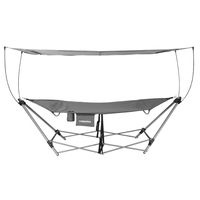 Hamac de qualité supérieure avec parasol à ouverture rapide, chaise pivotante d'extérieur pliable