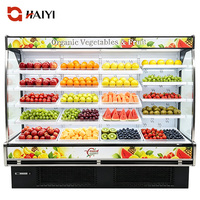 Vitrine Réfrigérée Commerciale Ouverte pour Supermarché, Réfrigérateur de Présentation à Air pour Légumes, Lait et Fruits