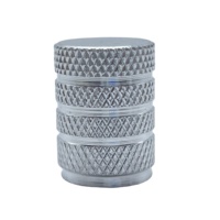 En gros Nouveau Logo Personnalisé Argent Aluminium Automobile Bouchon De Pneu Chambre À Air Valve Bouchon Couvercle Joint Anti-Poussière Écrou Valve Tiges Bouchons