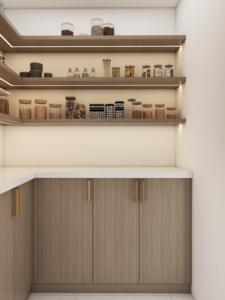 Ensemble d'armoires de cuisine en bois moderne à finition brillante, pré-assemblées, vente en gros en provenance du Guangdong - Product Image 4