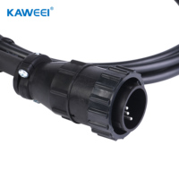 CPC perakitan kabel 14 Pin cangkang laki-laki colokan AMP ke GX12-2 PIN perempuan dan barel JACK 5521 DC Jack Wring Harness