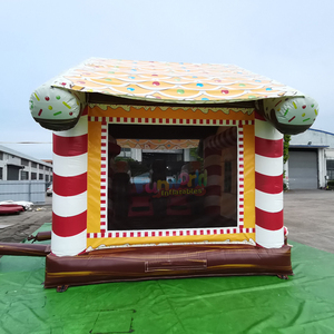 Xmas outdoor holiday bouncer kids bouncy <b>castle</b> gingerbread inflatable <b>bounce</b> house and slide combo - Product Image 4