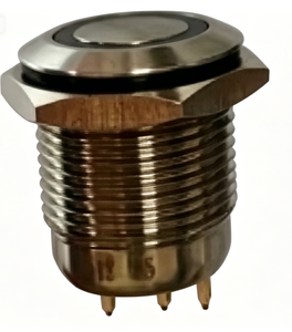 Interruptor de botón con tira de luz metálica KAN11JP16-2B-M-HD3-R/GFe-3 - Product Image 3