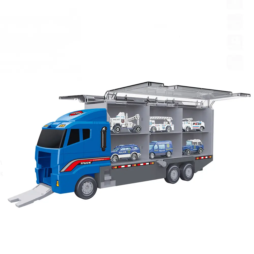 2020 1:16 camión contenedor Modelo de aleación de remolque para camión contenedor de juguete de niño Modelo vehículos Juguetes