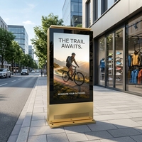Pantalla Digital Exterior Personalizada de Doble Cara 4K con Revestimiento AG, Súper Brillante, Legible Bajo la Luz Solar, Resistente al Agua, con Soporte de Piso y CMS