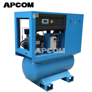 เครื่องอัดอากาศแบบสกรูโรตารี่ APCOM 7.5-22KW 8/12 บาร์ แบบอย่างติดตั้งถาวร ไม่ใช้น้ำมัน ระบบลมแห้ง ใช้ไฟ AC ระบายความร้อนด้วยอากาศ - Product Image 4