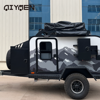 Mini caravane tout-terrain hybride, camping-car, remorque de camping, véhicule tout-terrain, capacité de couchage pour 2 personnes, système de suspension indépendant