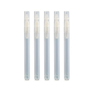 NOVISON 11mm Transparent Empty Marker <b>Pen</b> with 0.7mm Round Toe Brush Tip <b>Refillable</b> Dry-Erase & Wet-Erase Ink for Writing Paper - Product Image 1