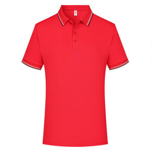 Custom Made Summer Short Sleeve Polo Shirt Solid Color Polyester Contrast Trim Daily Wear Promotional Uniforms - Product Image 2
