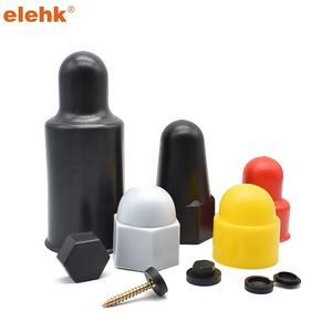 Elehk थोक पीई कस्टम आकार प्लास्टिक सफेद गुंबद हेक्स नट बोल्ट संरक्षण सजावटी प्लास्टिक अखरोट टोपी - Product Image 5