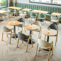 Banquette en bois personnalisée pour stand de restaurant, banc avec ensembles de table, banquette demi-cercle pour restaurant, boutique