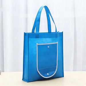 Custom <b>Foldable</b> Non Woven Letter Pattern Tote <b>Bags</b> Reusable Durable Eco-friendly Silkscreen Printed for Gift Advertising DIY Use - Product Image 2