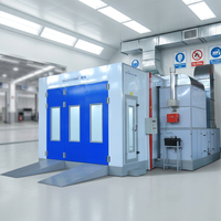 Cabine de peinture en poudre industrielle, filtre haute efficacité, éclairage LED, chauffage électrique, contrôle intelligent