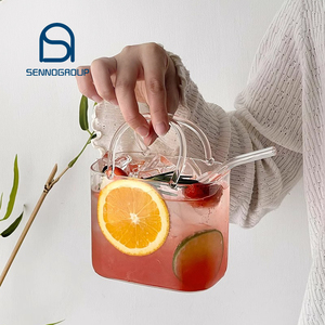 Sac à main créatif en verre, sac à boisson en forme <span class=keywords><strong>de</strong></span> sac à main, <span class=keywords><strong>vase</strong></span> en forme <span class=keywords><strong>de</strong></span> sac à main, verre à boire pour jus et vin, ensemble <span class=keywords><strong>de</strong></span> verres à cocktail aux fruits - Product Image 1