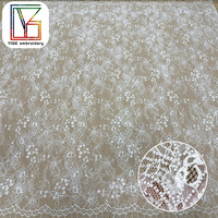 Dentelle Chantilly tendance en tissu écologique, dentelle perlée pour mariée, tissu floral en perles, tissu à sequins pour robes de mariée blanches