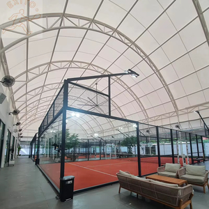 EXITO México Instalación de Vidrio Templado para <span class=keywords><strong>Cancha</strong></span> de Pádel con Postes de Acero Galvanizado en Caliente, <span class=keywords><strong>Cancha</strong></span> de Pádel Panorámica - Product Image 1