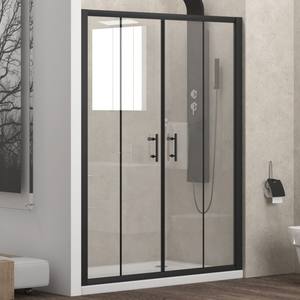 Kamalu KFN6000 doppia nicchia doccia Anti-calcare 190cm cornice nera - Product Image 1