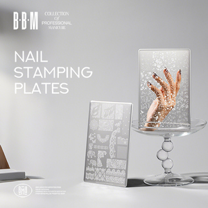 Plaques de tamponnage <span class=keywords><strong>BBM</strong></span> professionnelles en acier inoxydable, multi-choix, pour nail art, pochoirs de transfert de motifs - Product Image 2
