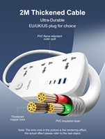 LDNIO SC6 3250W Regleta de Enchufes con 3 Tomas Universales de Alta Potencia, Interruptores de Extensión con 2 Puertos USB-C + 2 Puertos USB-A