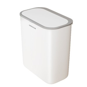 Cubo de basura rectangular de 12L con tapa de apertura por presión, para baño, uso interior. - Product Image 5